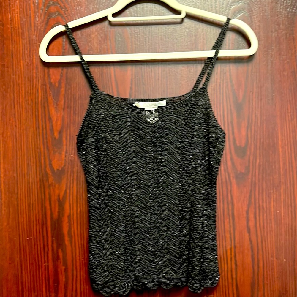 XXist vintage sparkle/metallic knit camisole sweater top